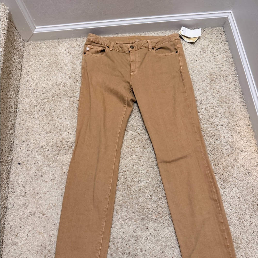 Michael Kors Women's Straight Leg Tan Jean